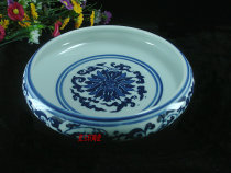 Blue and white pen wash string branch lotus pattern Jingdezhen