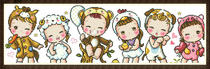 SO-G48 paper embroidered chart 5 pages 128g color spray paper printing