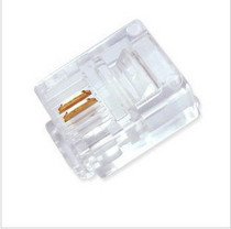 Solid high quality 2 core R11 phone crystal head 6P2C2 core wire Gold plated connector phone line