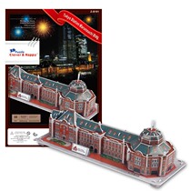 Cherobon Three-dimensional Jigsaw Puzzle Japan Tokyo Station Pill Inner Building Adult Puzzle Diy Paper Ancient Architectural Models