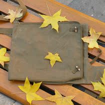 70s Original stock Canvas Shoulder Satchel Earthy yellow linen Army green Tool bag Parts bag Red Collection