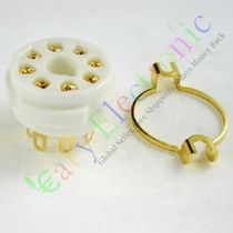 GZC8-Y-1-G eight-leg ceramic tube gold-plated tube seat suitable for 5Z3P EL34 KT66 KT88 6V6 etc.