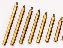 Copper column single head hexagonal copper column copper screw hexagonal isolation column (M4 copper column model)