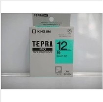 KING JIM COLLAGE SR230Ch SIGN MACHINE RIBBON SC12G GIN PALACE 12mm GREEN BOTTOM BLACK CHARACTER LABEL RIBBON