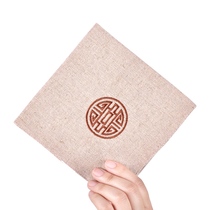 teatime tea set tea towel embroidery pattern cotton linen tea towel new Chinese classical style tea ceremony