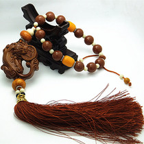 Rosewood Red acid Buddha beads branch jujube Tibetan-style famous car hanging (Rosewood plus imitation beeswax)