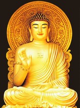 Precision printing new DMC cross stitch Buddhism Tat Buddha golden statue