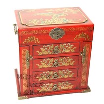 Antique Jewelry Box Antique Dressing Box Antique Mirror Box Antique Leather Box Multifunctional Jewelry Box Large Wedding Gift