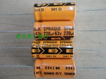SPRAGUE capacitor 63v220uF American Spie 220UF 63V original new axial fever electrolytic capacitor