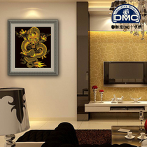 Precision printing French DMC cross stitch kit * Golden Dragon (DW1242)