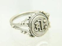 Tang Miyazi Zhenwen Zongzong Qusong Sanskrit Ring Sitan Amitabha Seed Word Pure Silver