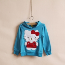 13 Special Price Spring Money Foreign Trade Child Clothing Girl Cute Casual Lianhood Ketty Cat Blouse