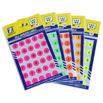Zhuo Lian ZL27 self-adhesive label diameter 13mm (English A- Z)30*6 5 color stickers
