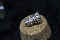 925 silver made of old Tibetan Buddhist pearl accessories Ludin tattoo Verta pair of holes 1 5cm diameter o 95cm