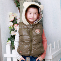 New childrens clothing childrens down jacket boys and girls baby autumn and winter down vest hooded