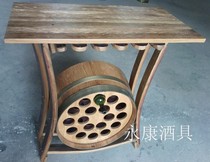 Personality oak wine rack wine glass holder solid wood wine rack round wine rack red wine rack