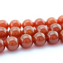 Natural AAA grade red agate round beads jade crystal beads handmade DIY material loose beads beaded beaded beads accessories