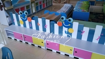 Kindergarten early education institutions cartoon shoes cabinet children wooden double shoe cabinet luxury shoes storage stool chair