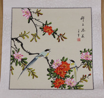 Icing on the cake calligraphy and painting Gongbi painting Chinese painting pure hand-painted flowers and birds authentic calligraphy and painting works have been mounted on a three-foot bucket square