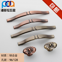 Bronze European-style ivory white drawer handle open wardrobe door handle modern simple cabinet cabinet door cabinet hardware