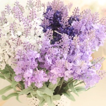 Simulation flower fake flower silk flower pruvans 10 head lavender interior decoration flower table flower living room dried flower