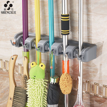 Powerful Mop Rack Wall Hanging Bathroom Multifunctional Magic Mop Rack Back Door Sweep Rack Mop Clip Hook