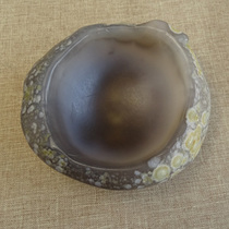 Water jade ice spirit natural Agate Bowl ornaments striped agate original ashtray ritual Buddha for Buddha Shiyuan leather cornucopia