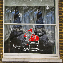 Christmas Snowflake Stickers Window Glass Cabinet Christmas Decoration Stickers Glass Stickers Window Stickers Santa Claus
