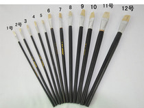 Shanghai oil painting pen 661 black rod 1-12#Painting pen Brush brush pig brush row pen Shenhua brand row brush acrylic
