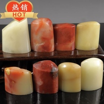 Shoushan stone Hibiscus (large treasure) With the shape of the miscellaneous chapter Specification chapter Seal seal carving stone Seal stone