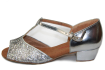 Saint Lanshi Childrens Latin Dance Shoes Girls Fish Mouth Shoes Soft Bottom Mid-heel Dance Shoes Balls Dance Shoes Square Dance Shoes