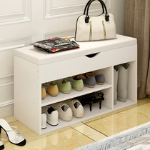 Simple and modern household shoe stool shoe cabinet Living room soft bag storage shoe rack Entrance can sit on the shoe stool sofa