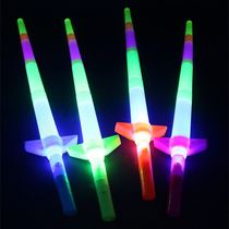 Factory direct creative luminous four-section telescopic stick sword concert flash stick childrens toy gift stall