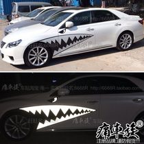 Shark Mouth Car Sticker Pull Flower smart Great White Shark Body Color Sticker Fox New Chi Golf 7