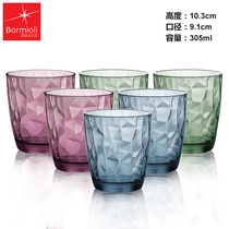 Italian imported colored water glass glass transparent creative heat-resistant Tea Cup home juice cup six sets