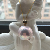 ★MERMORE★ Alien baroque cherry blossom pink Edison pearl 18k gold pendant necklace (SOLD)