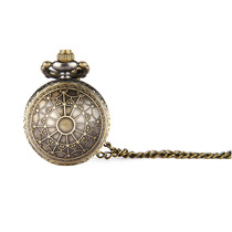 Small Korean version of retro bronze spider net ball couple necklace pocket watch a generation pocket watch 6034