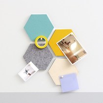  South Korea imported thehaki creative hexagonal felt decorative wall stickers multi-function home color hanging decorative board