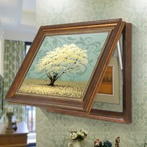 Fa fortune tree meter box decorative painting can be pushed and pulled distribution box living room European-style blocking switch box Restaurant hanging painting
