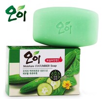 Korea imported soap recommended Wu Qionghua refreshing cucumber soap to blackhead shrink pores