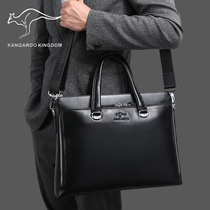 Kangaroo briefcase male business bag leather bag male bag bag bag bag bag
