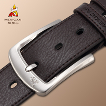 Scarecrow pin belt mens leisure simple student belt Joker trend leather young mans belt