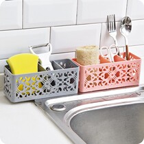 Pool Upper Drainer Kitchen Sink Kitchen Sink Dishwashing Sponge Shelf Hollowed-out Plastic-Shelve Basket