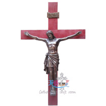The church uses pure pine wood crosses to cast copper holy corpse sculptures statues Catholic holy relics icons support custom direct sales