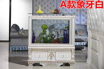 European fish tank aquarium glass bar large goldfish tank screen partition 1 2 meters 1 5 meters