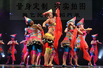 Dance-art embroidered female dance Zhuang dance Peach Lee Cup National Dance Costume Performance Clothing Women Custom