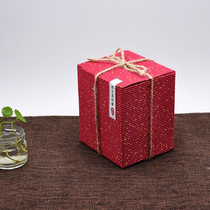 Gift box hexagonal bottle honey jam tea packaging box wedding gift box Red and Black Gold bump carton
