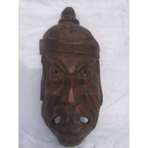 Southwest wood carving Nuo carving Nuo opera Nuo God Nuo mask face face face face face sub Nuo dance Nuo Festival performance 30cm