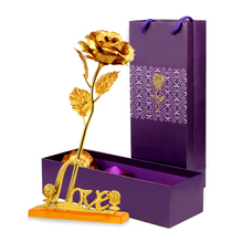 Juyuan Pavilion rose 24k gold foil rose carnation to give girlfriend girl Christmas New Year birthday gift