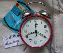 Stock new completely unused old mechanical alarm clock Golden Rooster brand classic large double bell near full copper movement Horseshoe watch